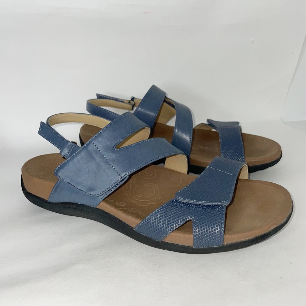Rockport Ridge Asymmetrical Blue Ankle Strap Sandals Women's Size 9.5 - Picture 2 of 8